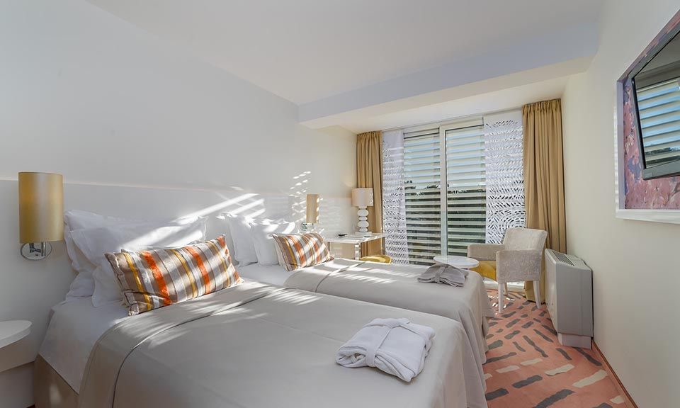 Doppel- oder Zweibettzimmer, 22 m² Parkblick, mit französischem Balkon-1
