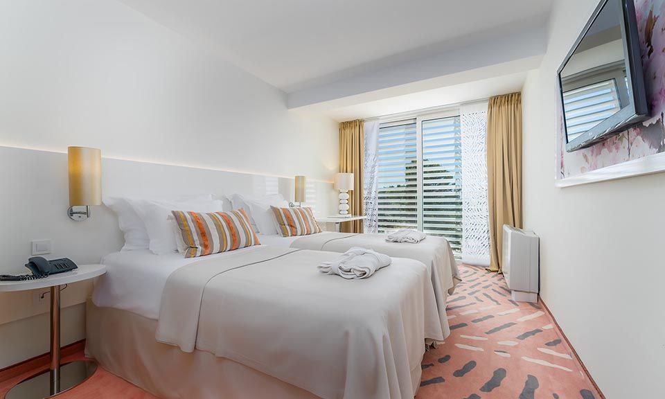 Two Double Rooms with Connecting Door 44 m2 Courtyard/Park View with French Balconies_5